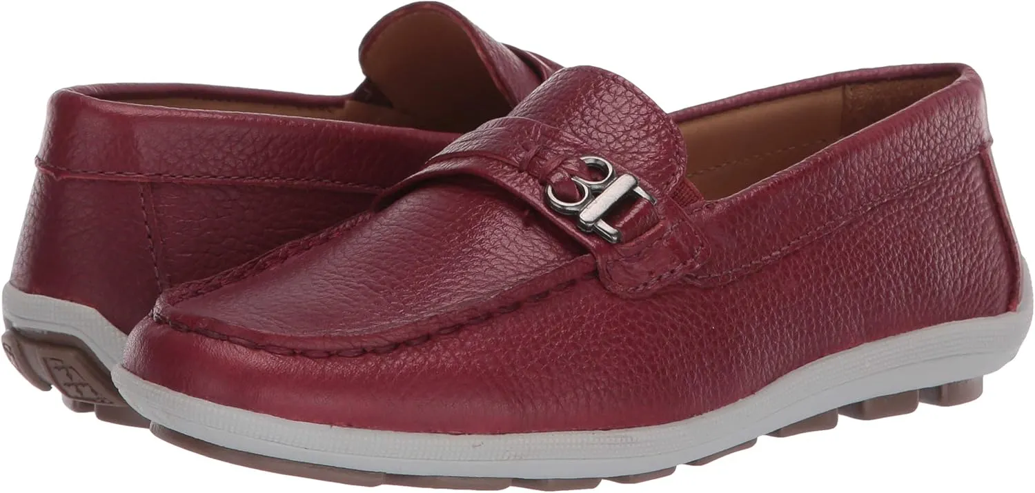 Driver Club USA Kids Boys/Girls Leather Driving Loafer with Rope Anchor Detail