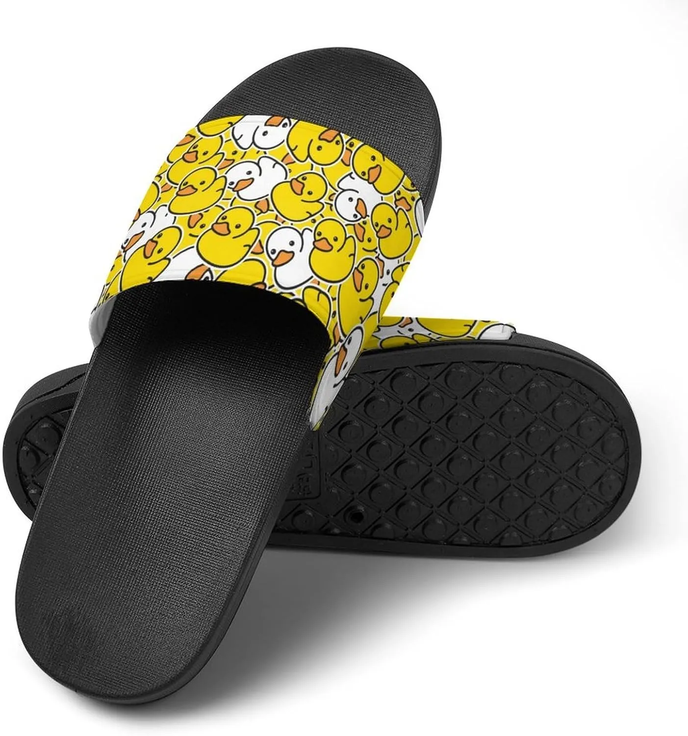 Duck Rubber Womens Slide Sandals Non Slip Summer House Slippers for Girls Slip-on Flip Flops