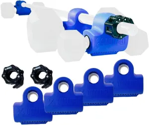 Dumbbells to Barbell Converters- Quick Setup Dumbbell Connectors, 500lb Capacity Barbell Adapters, Secure Fit, Quick Setup, Fits 1" Bars, Home Gym Equipment, 2 Pairs w/Black Weight Collar