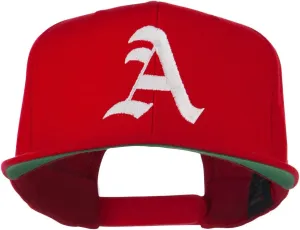 e4Hats.com Large Old English A Embroidered Flat Bill Cap