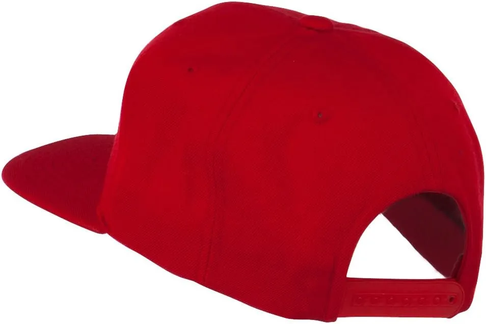 e4Hats.com Large Old English A Embroidered Flat Bill Cap