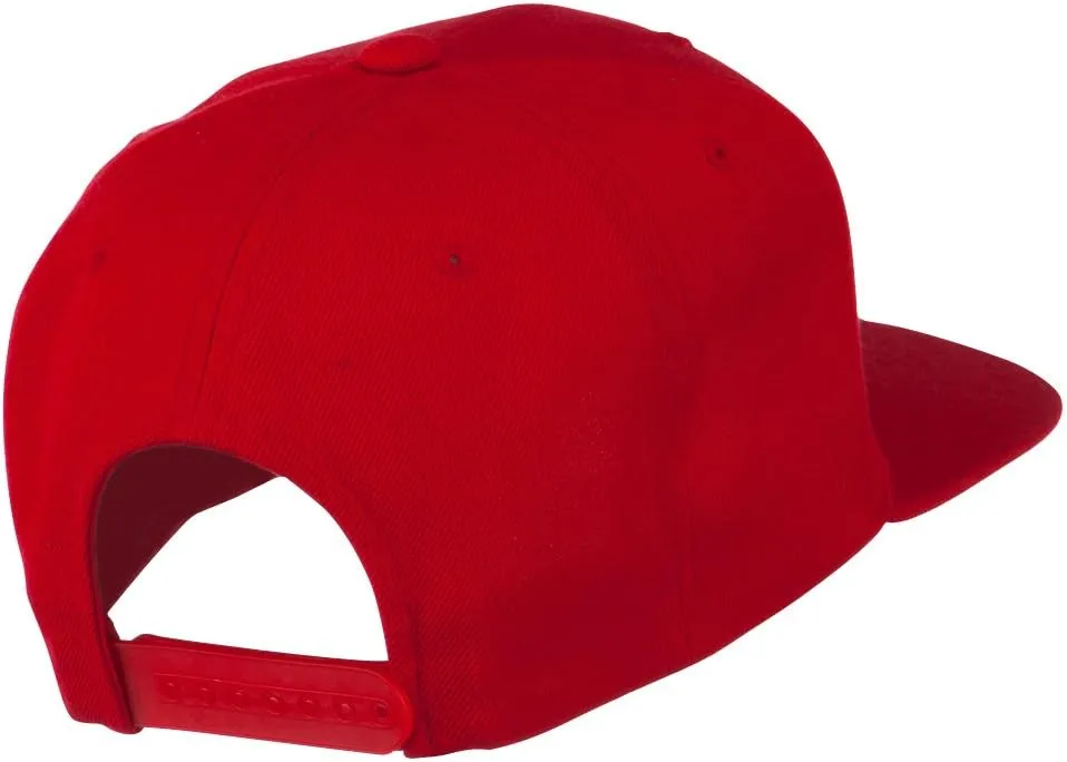 e4Hats.com Large Old English A Embroidered Flat Bill Cap