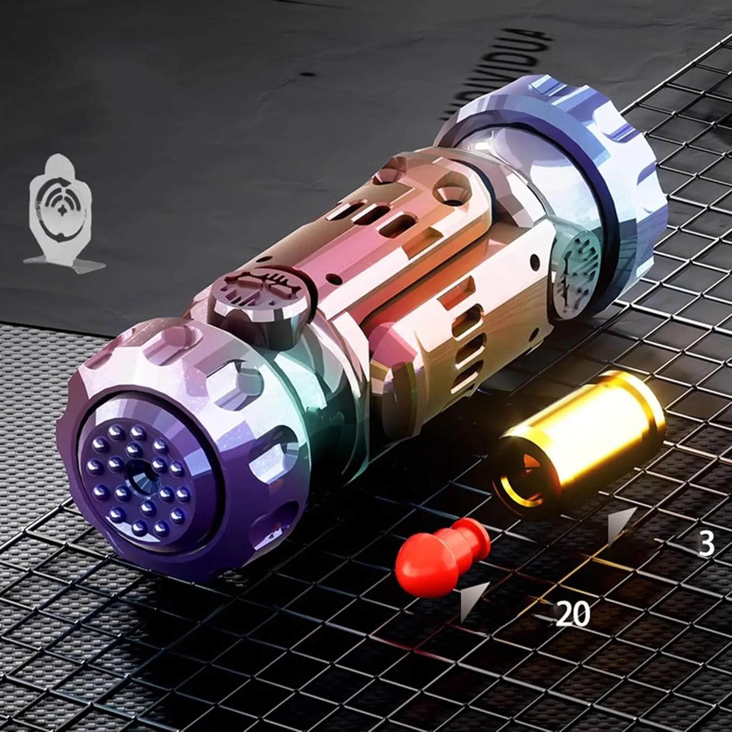 EDC Toy Metal Concussion Bomb Fidget Toy for Adult Desk Toy Stress Relief Fidget Spinner (Colorful)