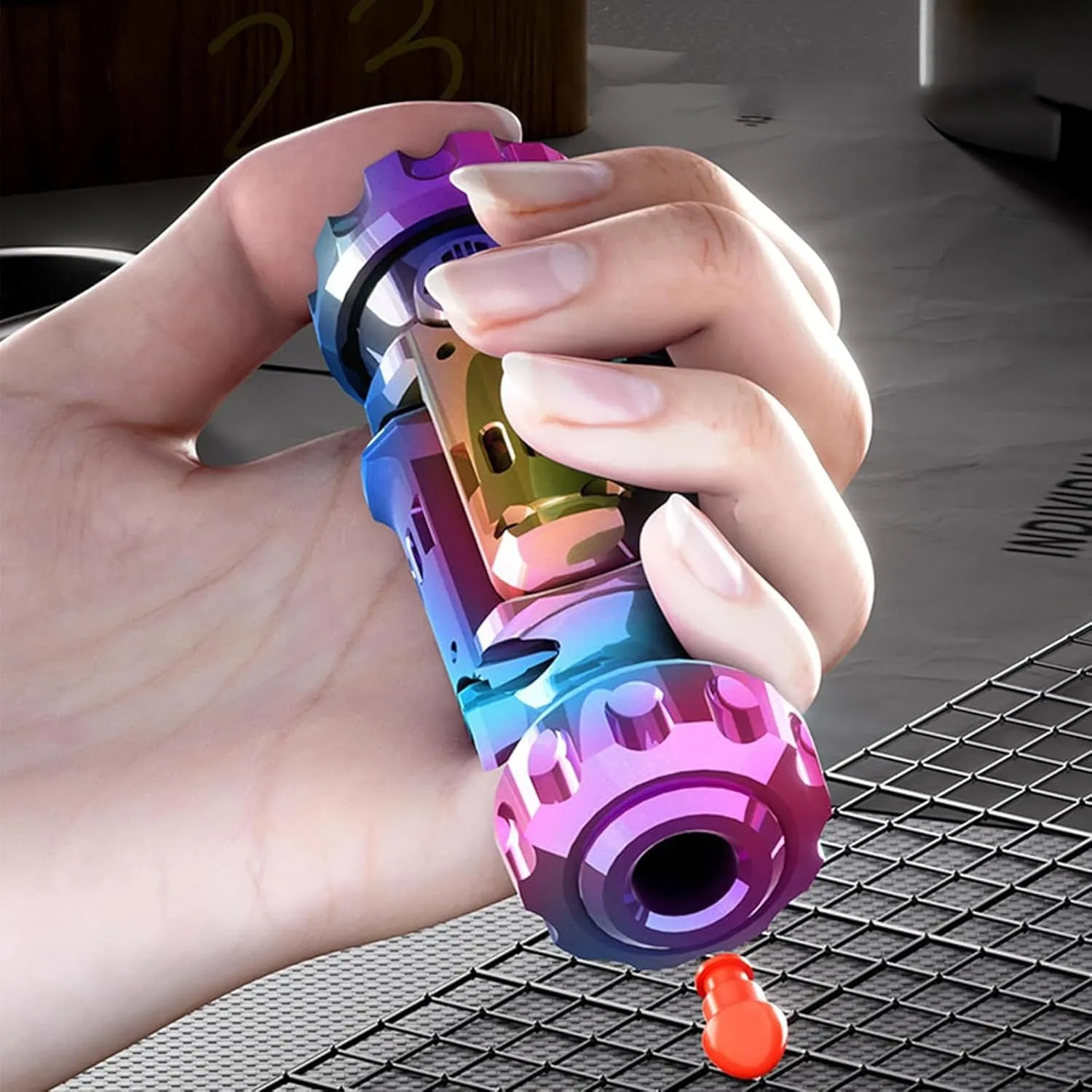 EDC Toy Metal Concussion Bomb Fidget Toy for Adult Desk Toy Stress Relief Fidget Spinner (Colorful)
