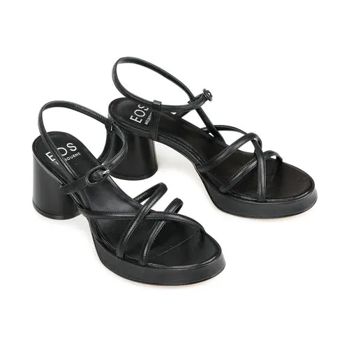 Eos Doriano Black Heeled Sandal