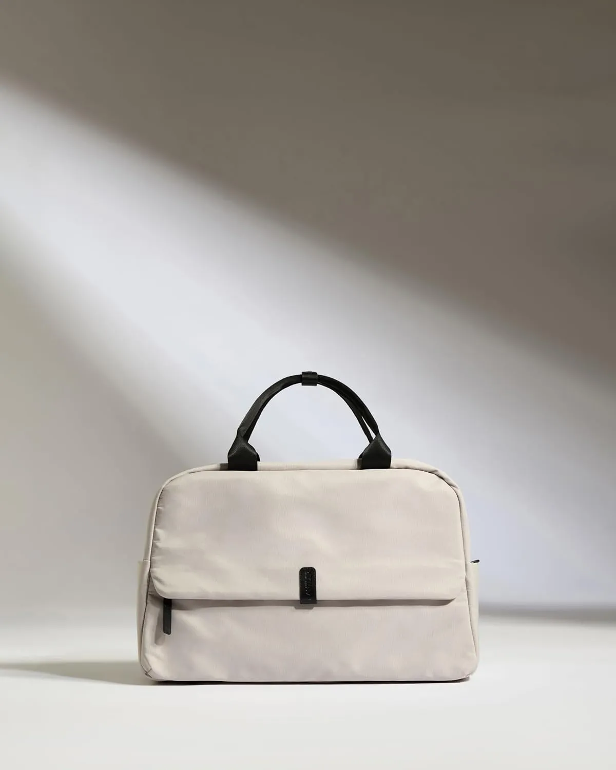 Essential Overnight Bag for Women, Compact Weekend Tote with Pockets, Carry On Underseat 11x16.3x5.9 inch, Cross Body Strap, Taupe