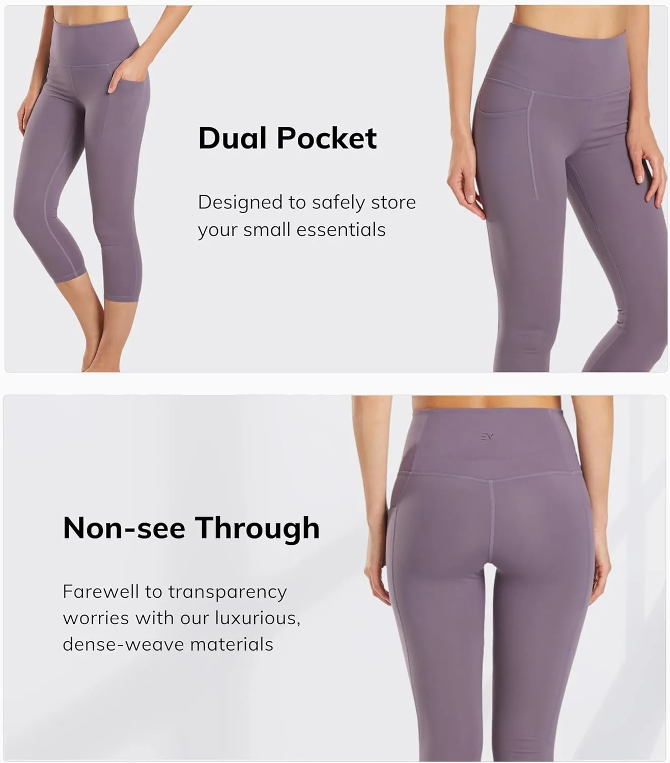 Everyday Yoga Butterlux Women Legging with Dual Side Pockets - Comfy Soft Fabric, High Waisted Legging, Squat Proof, Stretchy