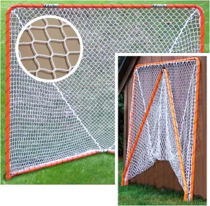 EZGoal Lacrosse Folding Goal, 6 x 6-Feet, Orange