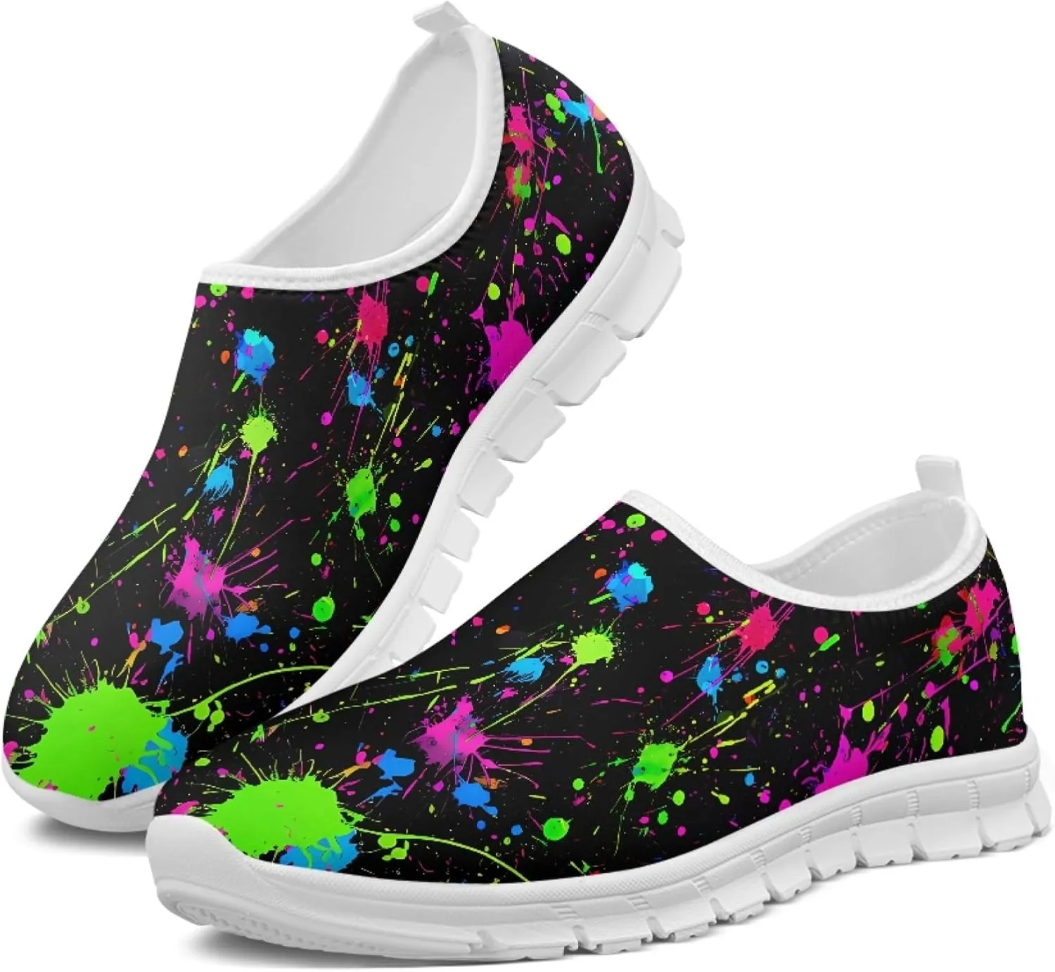 Fashion Design Walking Shoes for Women Comfort Slip on Casual Sneakers Size 5-10.5