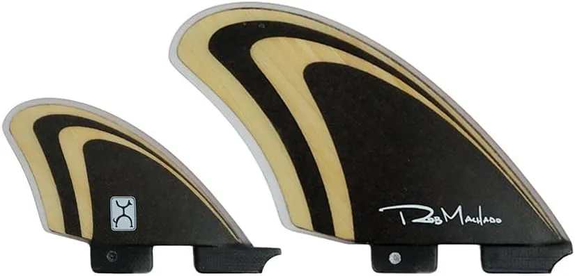Firewire Machado Seaside Quad Fin Set - Double Tab (Fits FCS II Fin Box) | Bamboo/Black