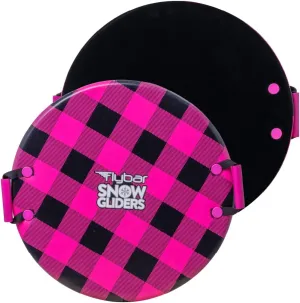 Flybar Snow Sled for Kids and Toddlers- Foam Saucer Disc, Ages 6 , Easy Grip Handles, Durable with Slick Bottom & PE Core Build, Lightweight Snow Boards, Snowboard Toys for Outdoor, Up to 110 lbs, 26"