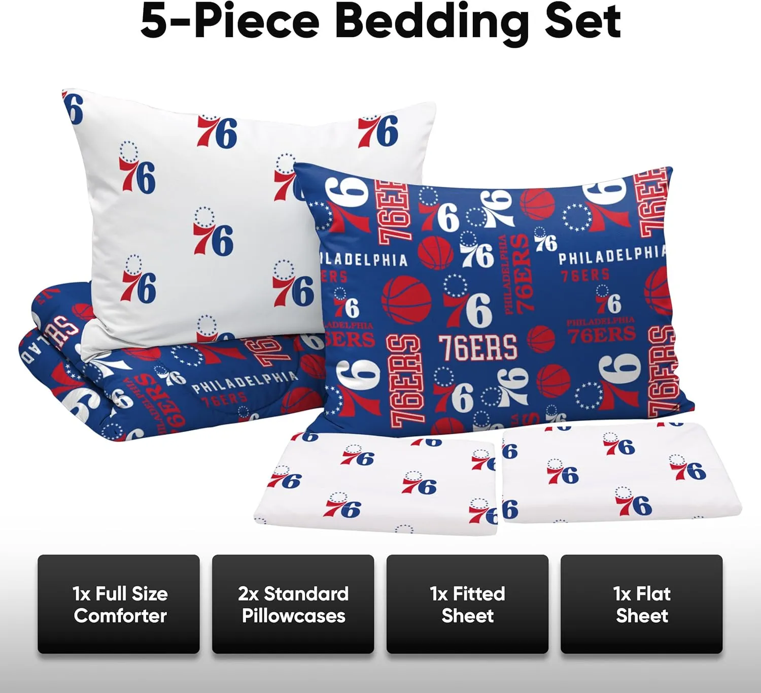FOCO NFL Bed in a Bag Comforter Bedding-3- Piece Set