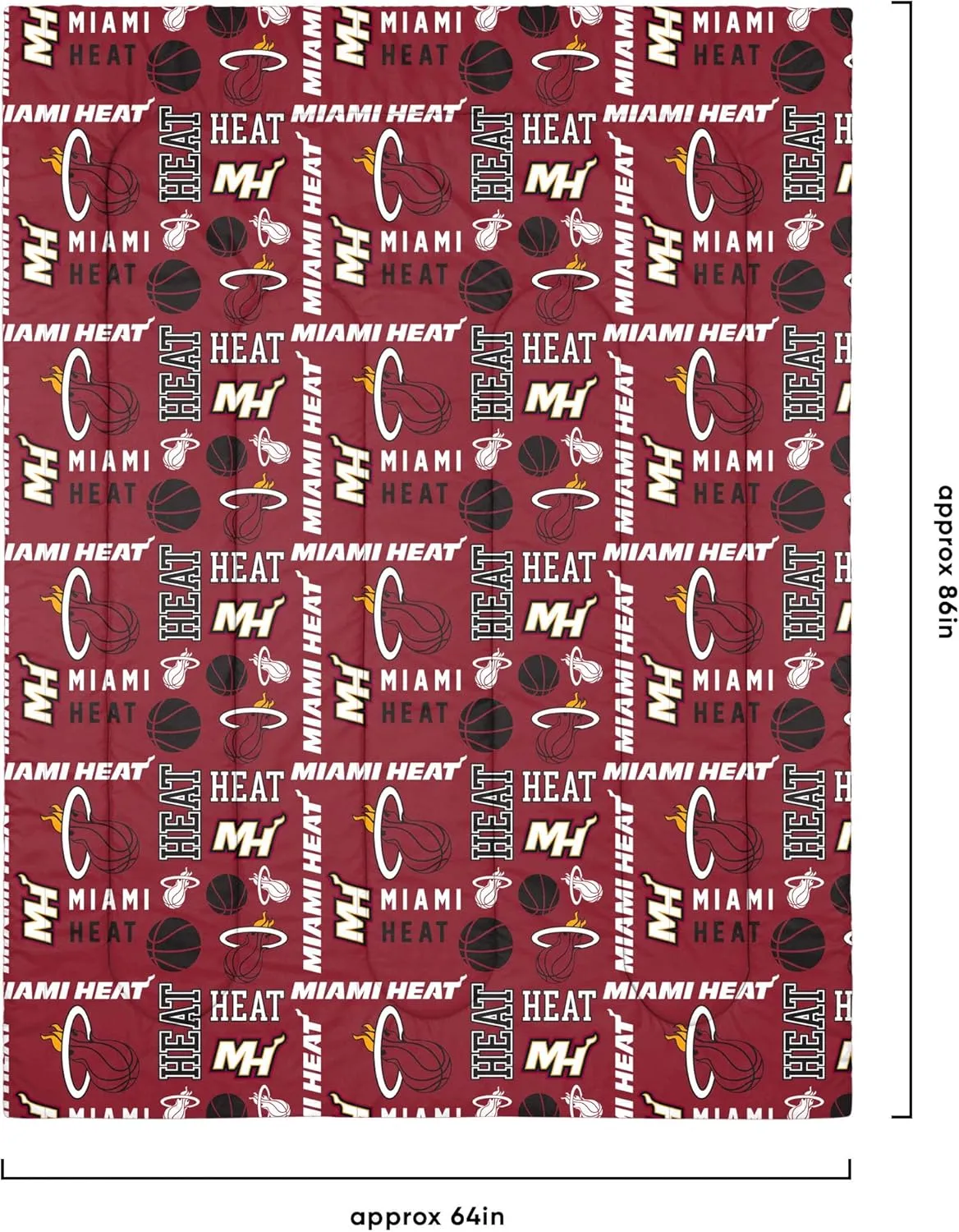 FOCO Unisex-Adult NBA Team Logo Bed in a Bag Comforter, Sheets, Pillow Cases Bedding 5-Piece Set