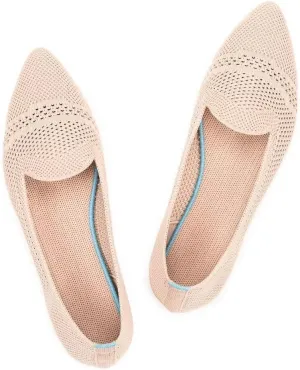 Frank Mully Women's Casual Loafer Flats Slip On Loafer Shoes Comfortable Knit Flat Shoes Classics Pointy Toe Loafer Flats,for Work,Travel