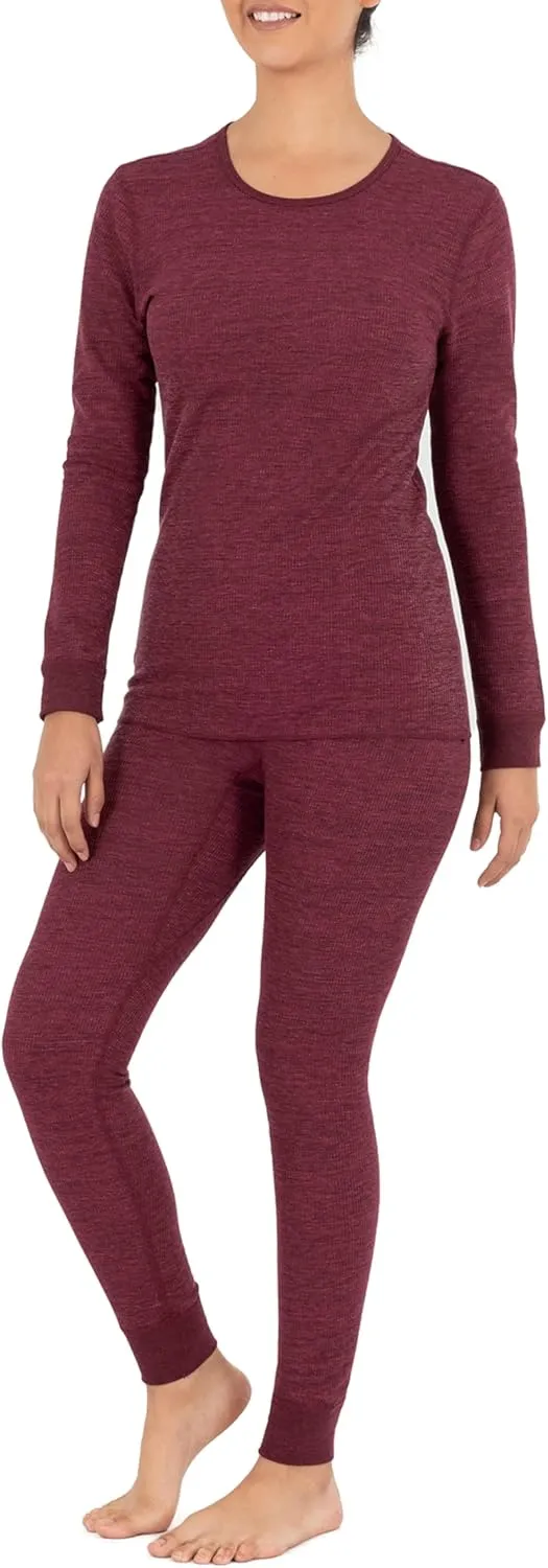 Fruit of the Loom Women's Micro Waffle Premium Thermal Set