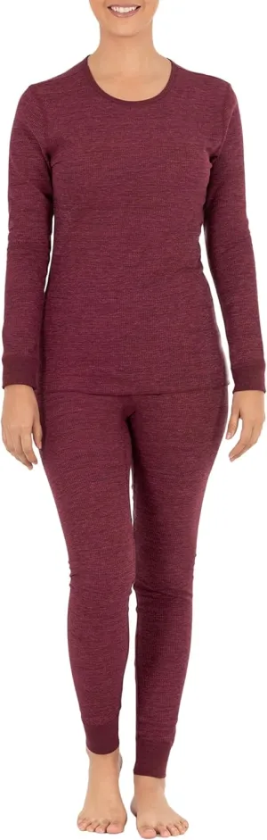 Fruit of the Loom Women's Micro Waffle Premium Thermal Set