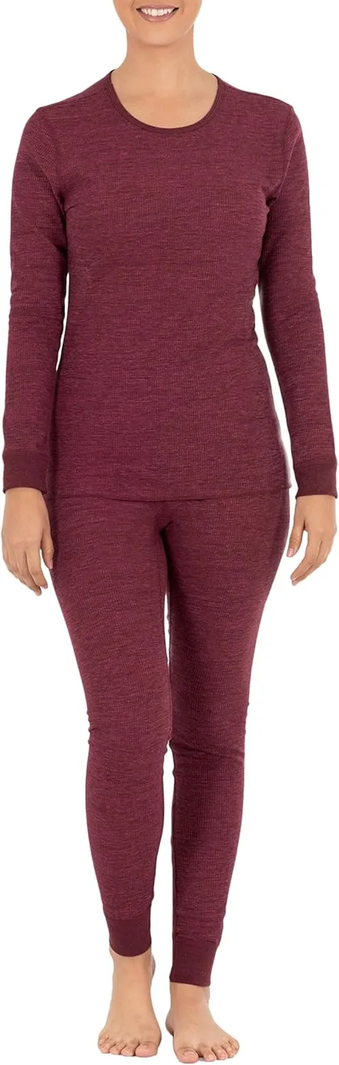Fruit of the Loom Women's Micro Waffle Premium Thermal Set
