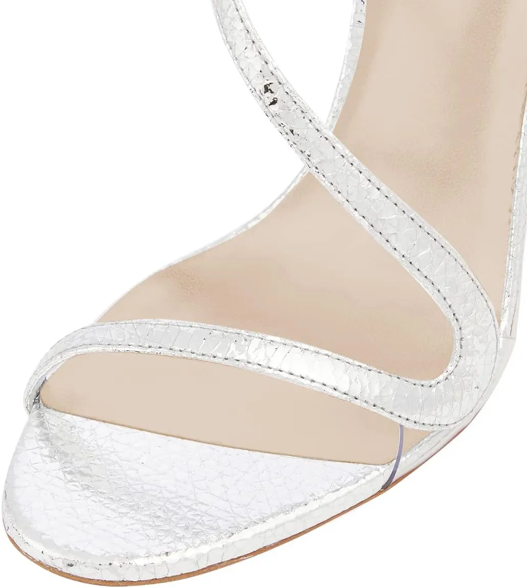FSJ Women Open Toe Jeweled High Heel Sandals S Strap Slip On Crystal Bead Heels Sexy Ladies Bridal Wedding Party Dress Shoes Size 4-15 US