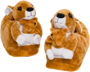 Funziez! Fuzzy Animal Slippers Womens & Mens, Funny Indoor House Shoes, Cute Stocking Stuffer Gift Holiday Christmas Hanukkah