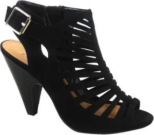 FZ-Shaky-s Women's Sexy Strappy Peep Toe Slingback Buckle Chunky Heel Sandal Shoes