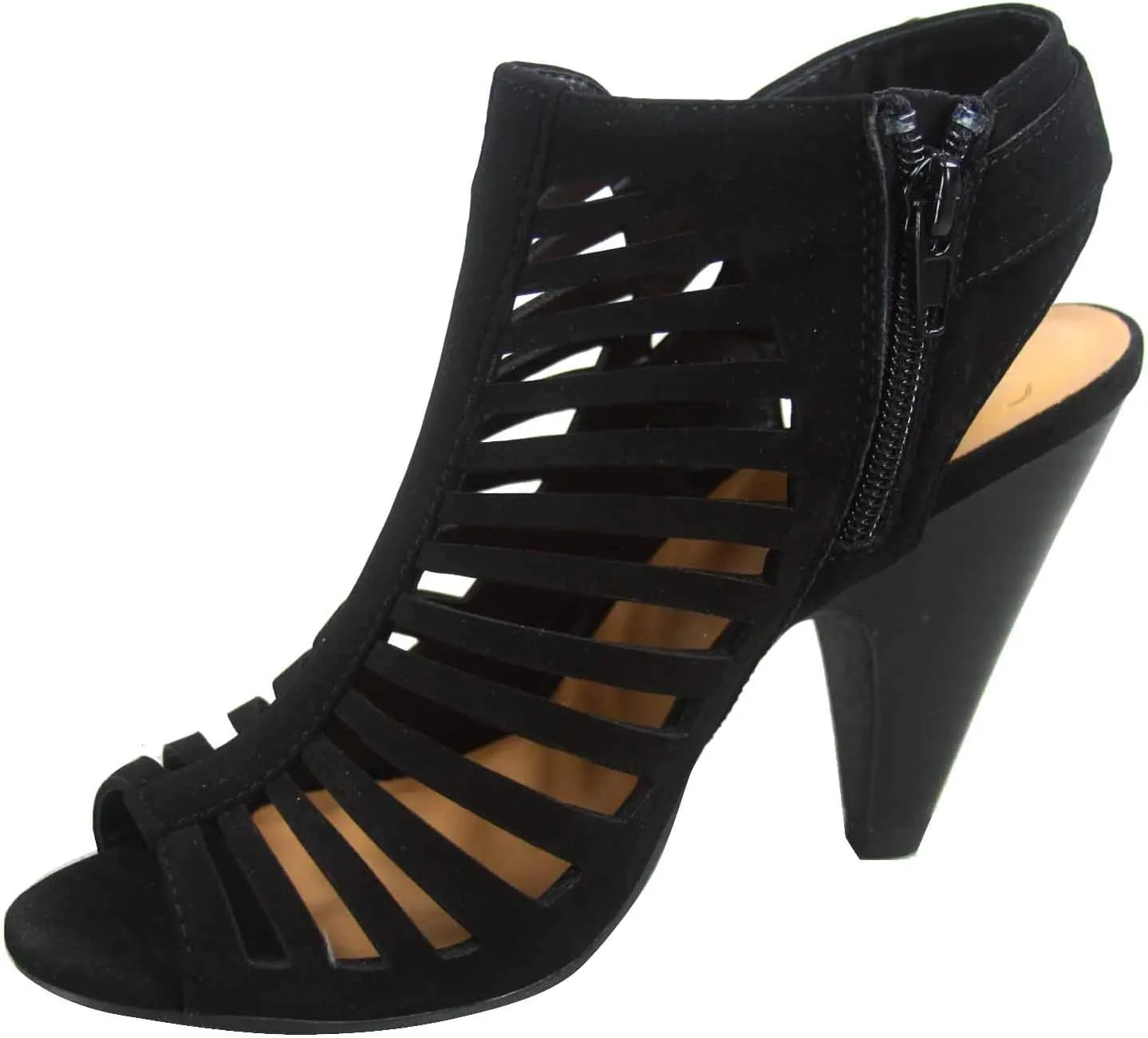 FZ-Shaky-s Women's Sexy Strappy Peep Toe Slingback Buckle Chunky Heel Sandal Shoes