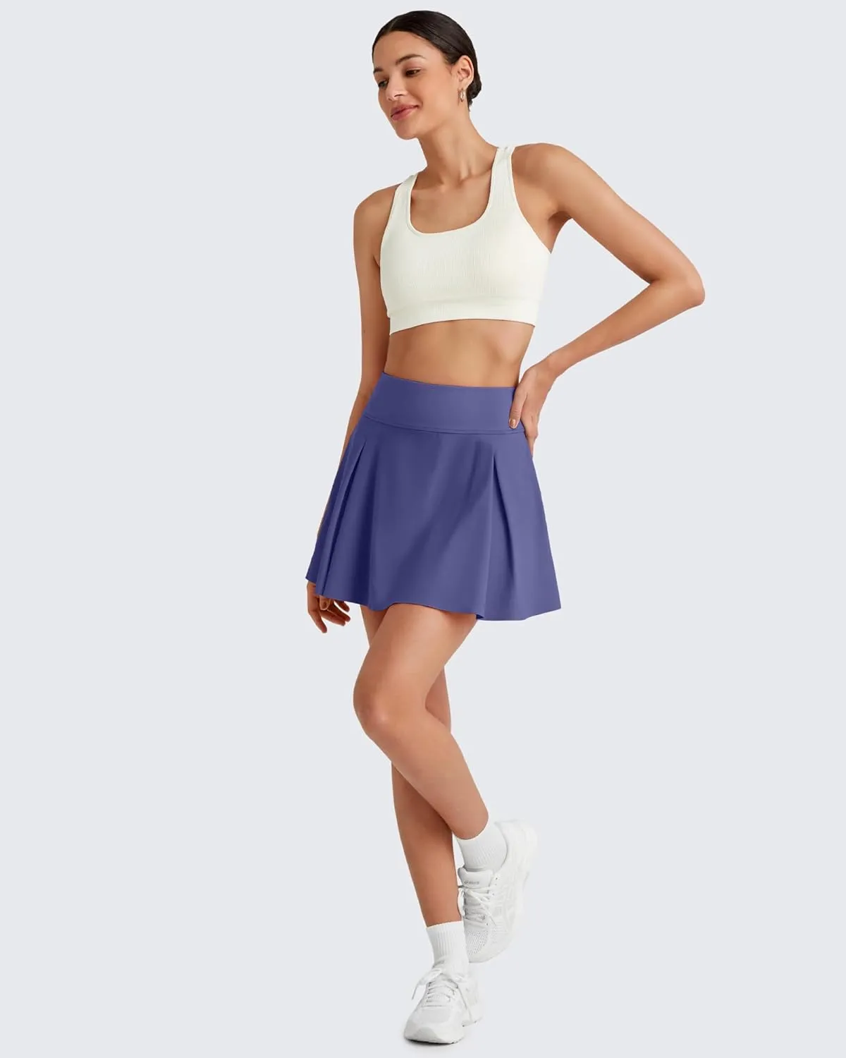 G4Free Women Tennis Skirts Athletic High Waisted Golf Skorts with 4 Pockets Inner Shorts for Pickleball Workout