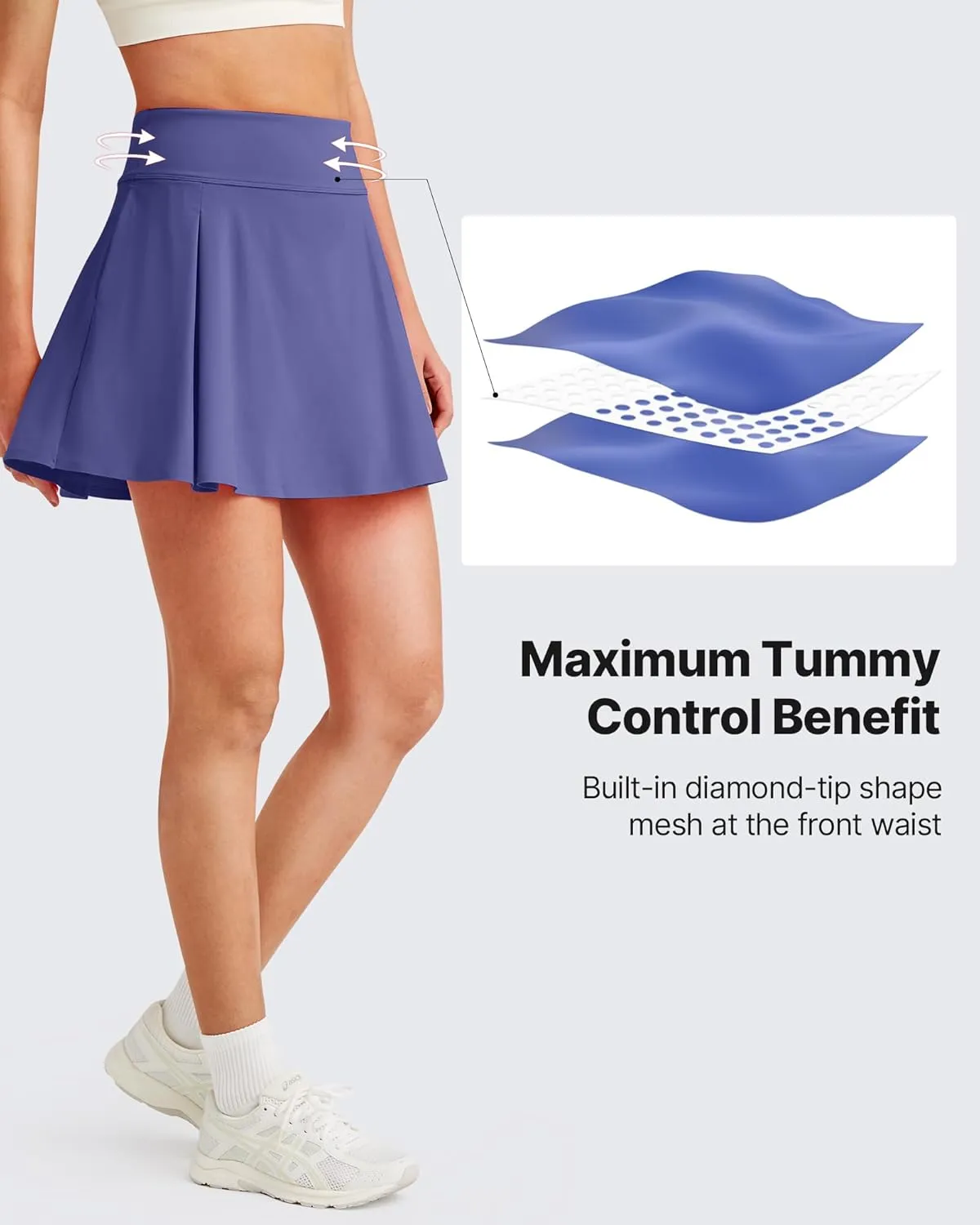 G4Free Women Tennis Skirts Athletic High Waisted Golf Skorts with 4 Pockets Inner Shorts for Pickleball Workout
