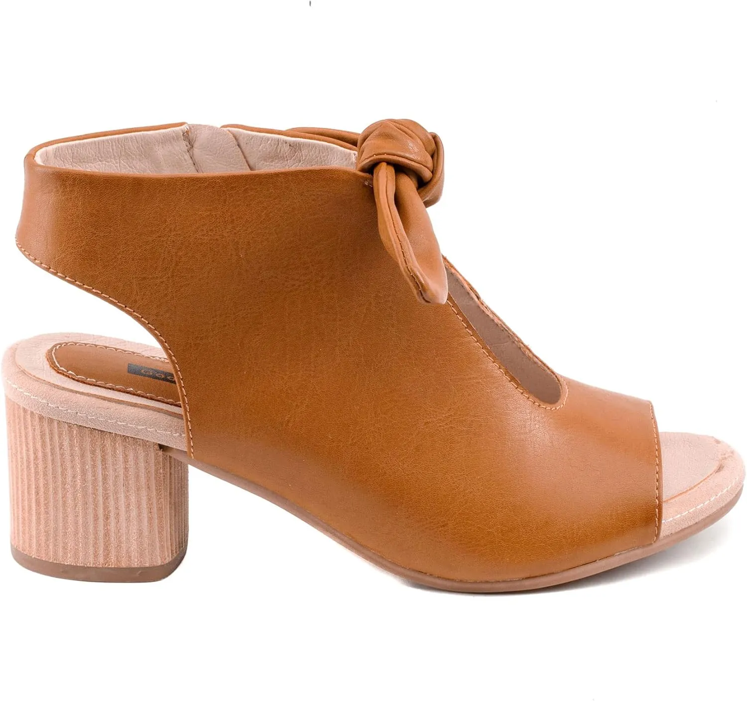 GC Shoes Women's Low Heeled Peep Toe Dress Pumps, 2.5 Inch Ankle Bootie Sandals, Casual & Dressy Block Heels