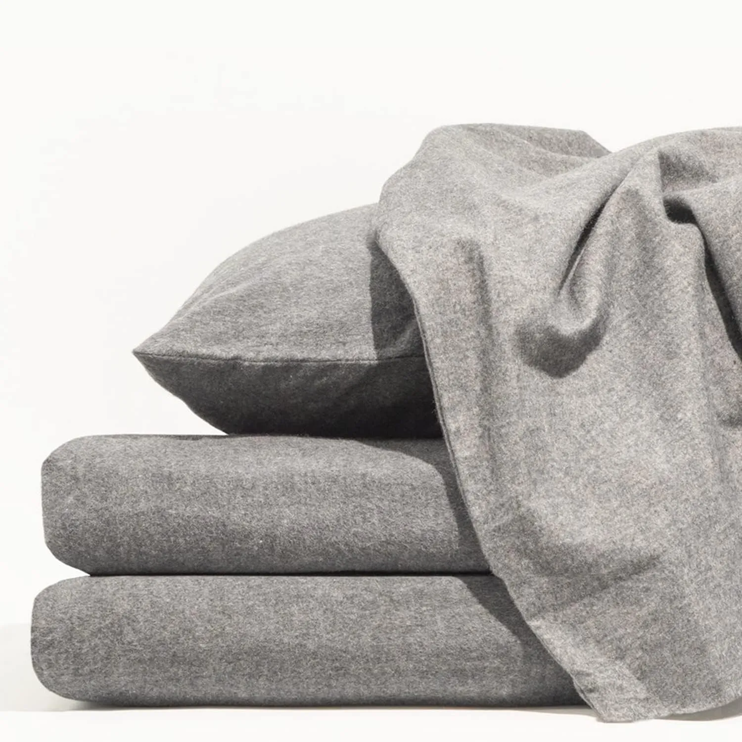 Gilbins 100% Combed T-Shirt Cotton Jersey Knit Camp/Bunk/Rv Sheet Set, 1 Fitted cot Sheet, 1 Flat Sheet, 1 Standard Pillow case Heather Grey