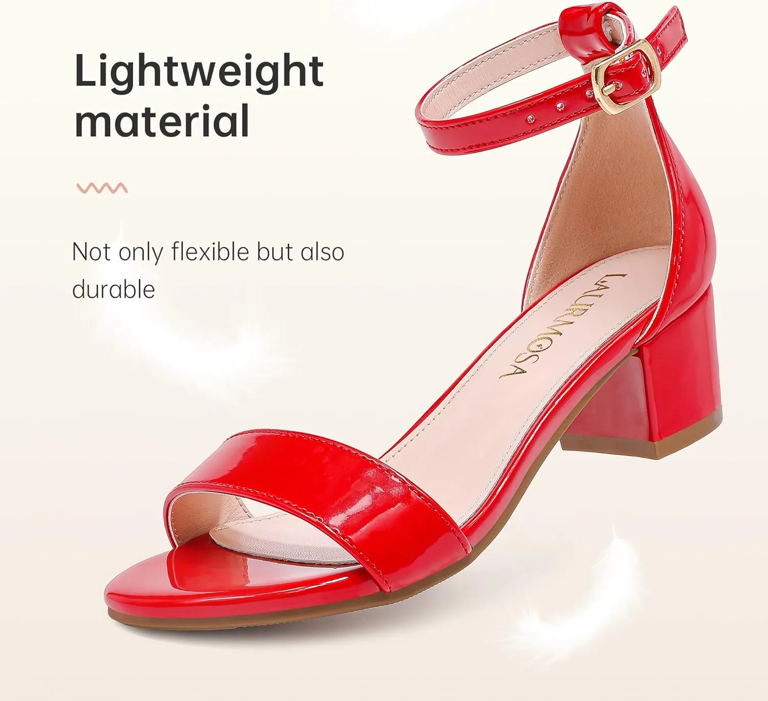 Girls High Heels Sandal for Girls Open Toe Ankle Buckle Strap Dress Shoes for Little Big Kids in Wedding Party Block Chunky Pump Sandals