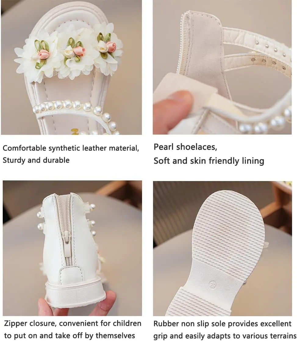 Girls Sandals Wedge Flatform Open Toe Gladiator Strappy Flat Sandals Platform Low Heels Sandals Summer Shoes with Zipper for Toddler/Little Kid/Big Kid
