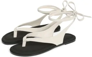 Goiphrri Flat Sandals for Women Dressy Comfortable Soft Lace Up Strappy Sandals Round Toe Thong Sandals for Women Flip Flop Sandals Casual Fashion Cute Summer Beach