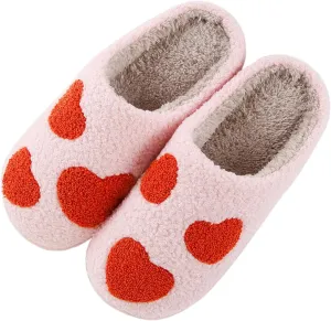 Halloween Pumpkin Slippers for Womens Mens Cute Cartoon Slippers Plush Warm Memory Foam Shoes