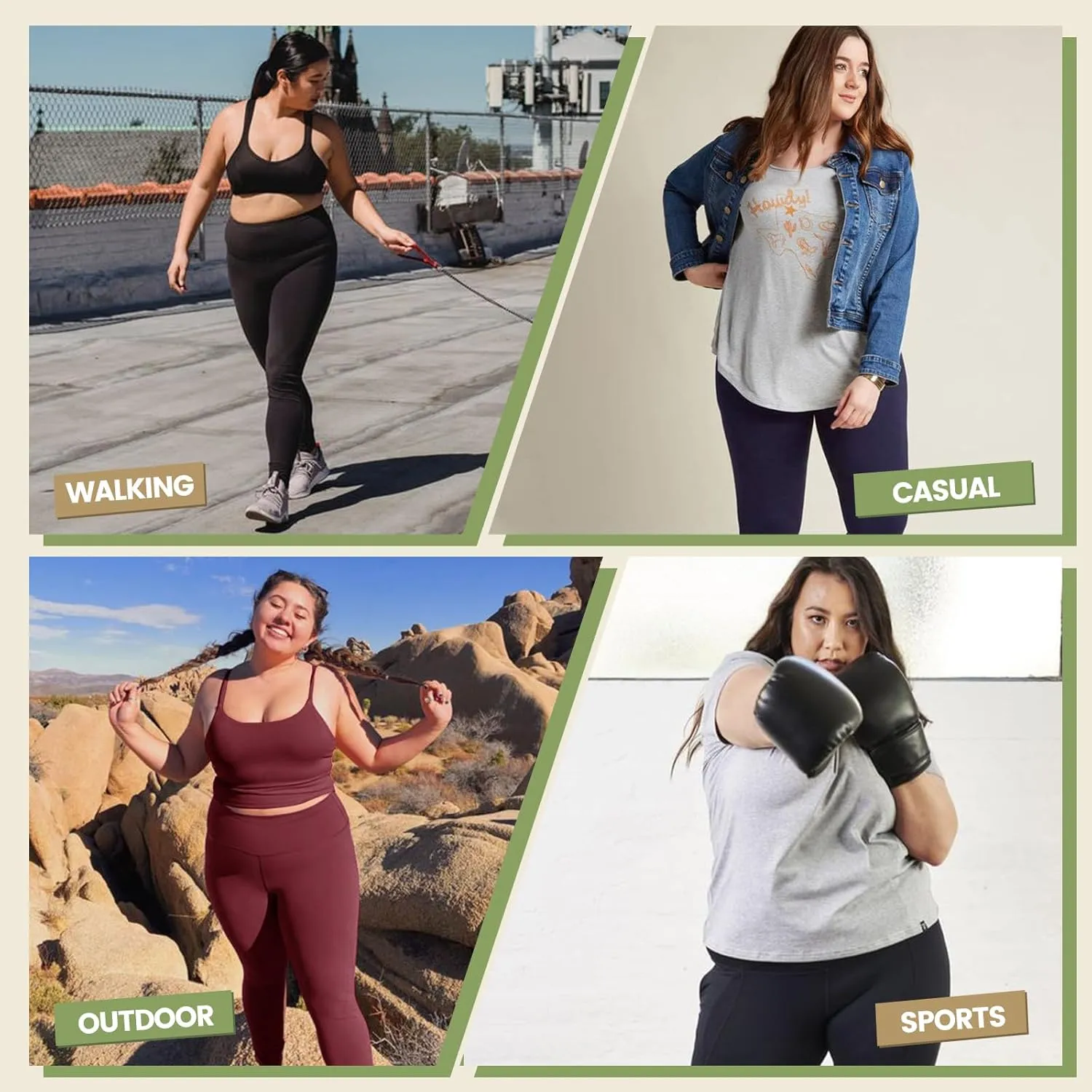 HLTPRO 3 Pack Plus Size Leggings with Pockets for Women - Black High Waisted Tummy Control Soft Yoga Pants for Gym Workout