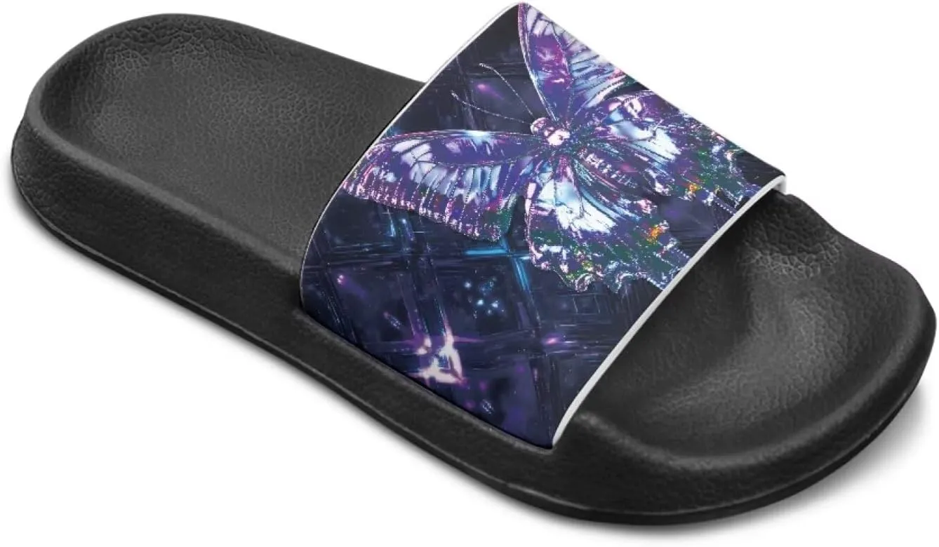 Howilath Chicken & Butterfly Slide Sandal for Kids Anti-Skid Beach Slippers Open Toe Quick Drying Sandal for Girls and Boys