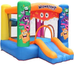 Inflatable Bouncy Castle Inflatable Castle Large Slide Outdoor Amusement Equipment Water Children's Playground (Orange 295x270x195cm)