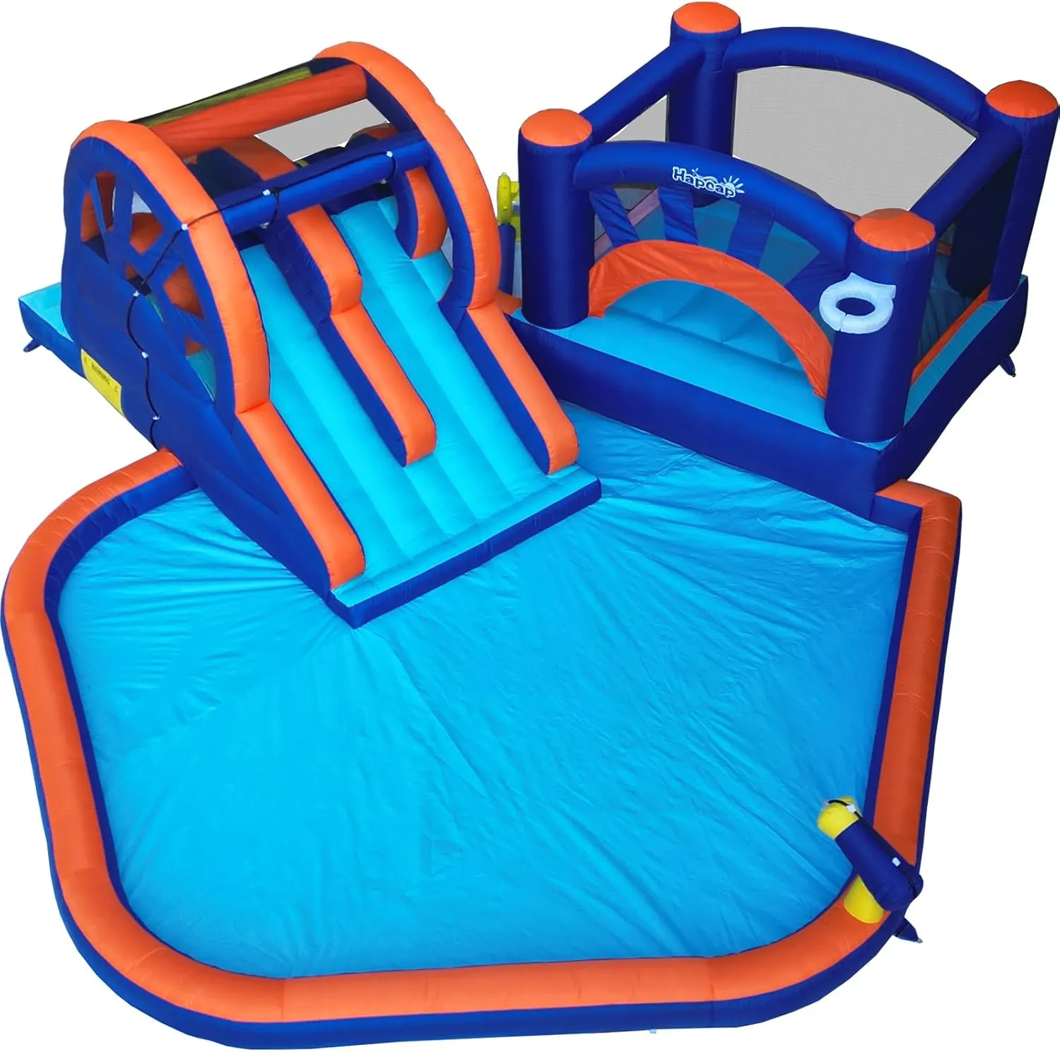 Inflatable Water Slides for Kids Backyard,Water Park Bounce House with Big Splashing Pool,Climbing Wall,Air Blower