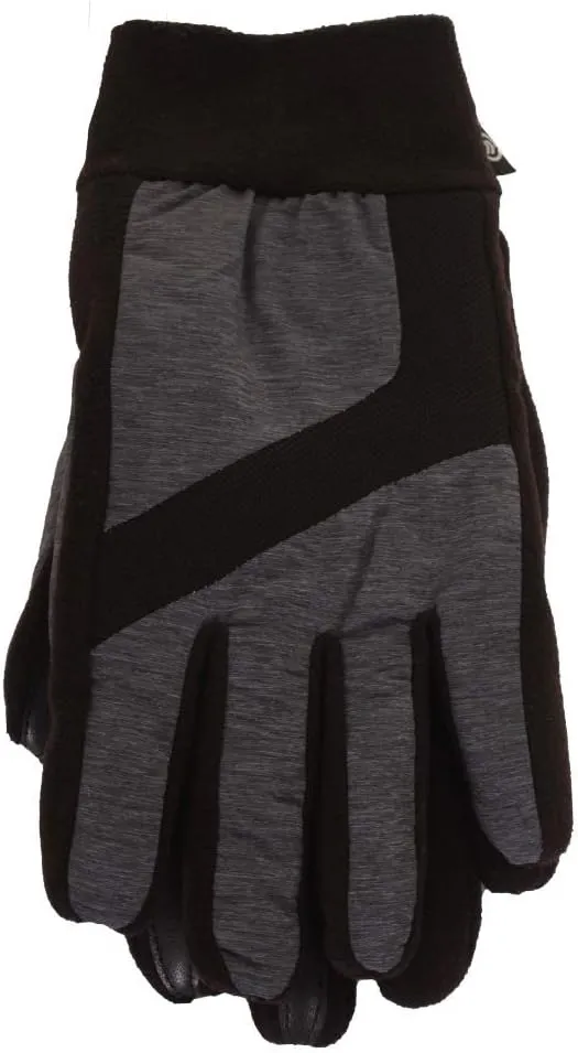 Isotoner Mens Smart Touch Quick Dry Winter Gloves Gray S/M