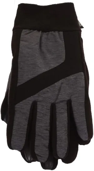 Isotoner Mens Smart Touch Quick Dry Winter Gloves Gray S/M