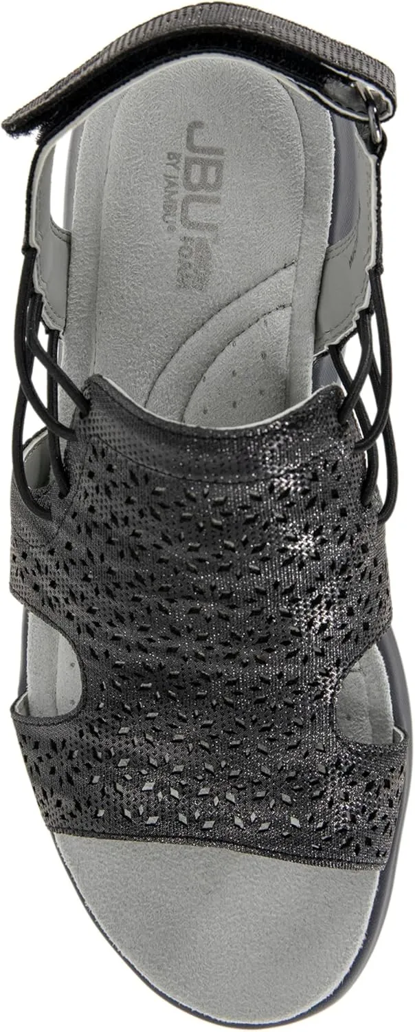 JBU Francis Women's Comfort Casual Adjustable Ankle Strap Open Toe Fashion Sandal
