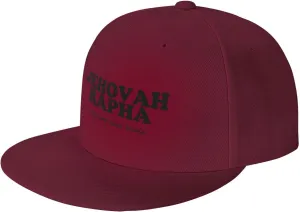 Jehovah Rapha The God Who Heals Flat Brim Baseball Cap,Snapback Hat Adjustable Trucker Hat for Men & Women,Black