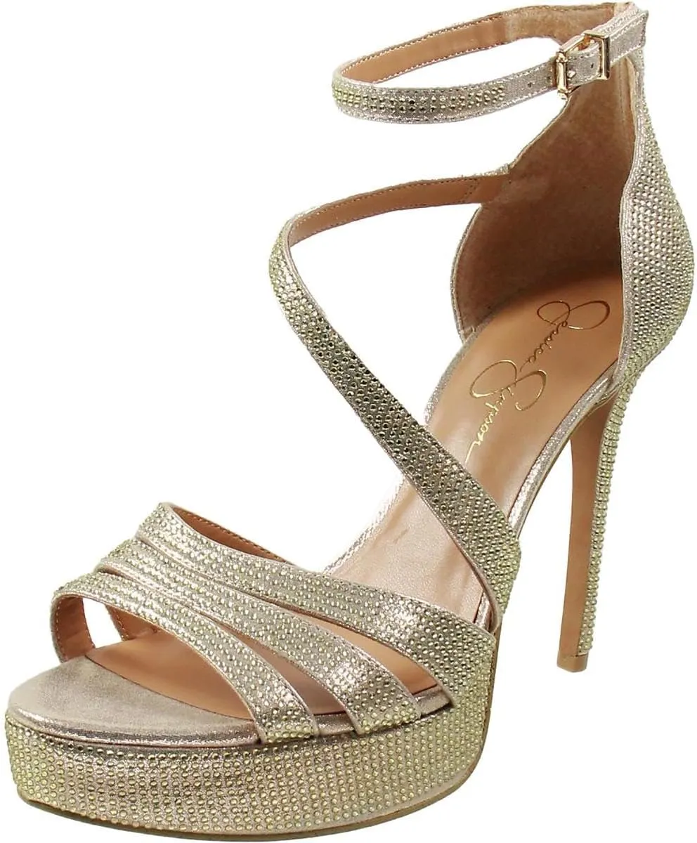 Jessica Simpson Womens Shyremin Metallic Platform Pumps