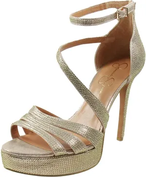 Jessica Simpson Womens Shyremin Metallic Platform Pumps
