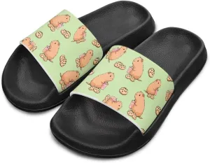 JoyLamoria Animal Print Sandals House Slides Children's Cozy Pillow Slippers Soft Cushioned Lightweight Summer Fashionable