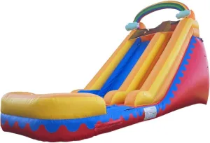 JumpOrange Commercial Grade Inflatable 18' Rainbow Cloud Super Party Water Slide, 100% PVC VINYL With Air Blower