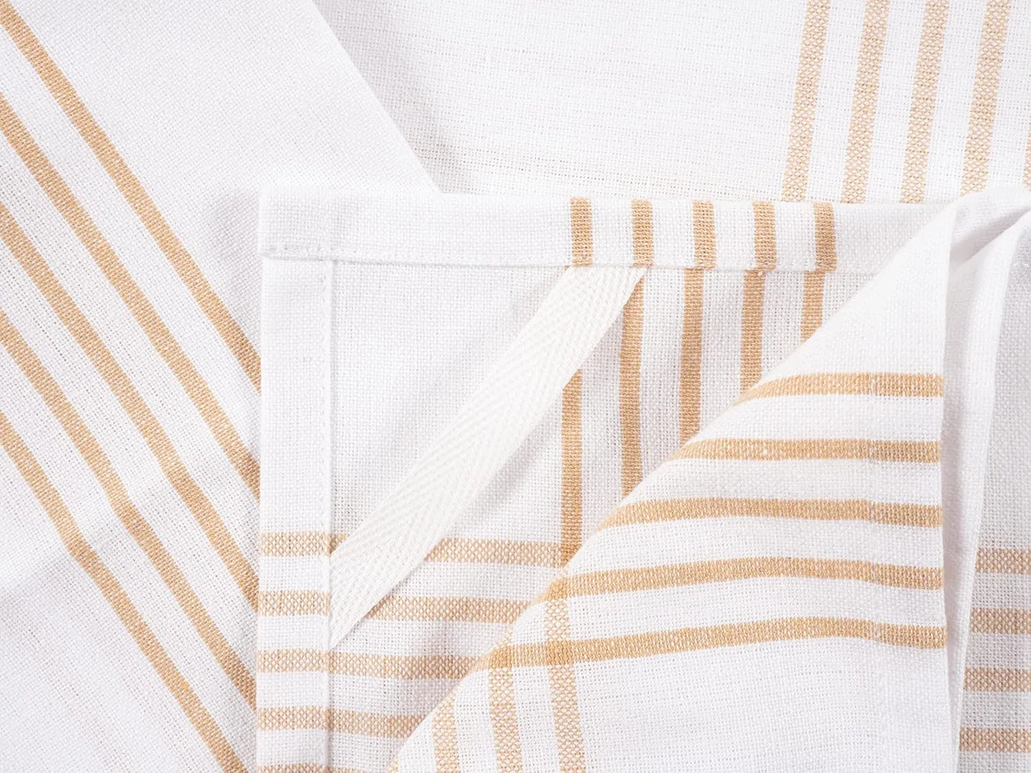 KAF Home Soho Kitchen Dish Towel Set of 10 | 18 x 28 Inch Tea Towels | Soft and Absorbent Mixed Set of Flat Towels (Beige)