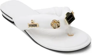 Karl Lagerfeld Paris Women's Everyday Cushioned Insole Ceejay Rue Pins-Flat Slide Sandal