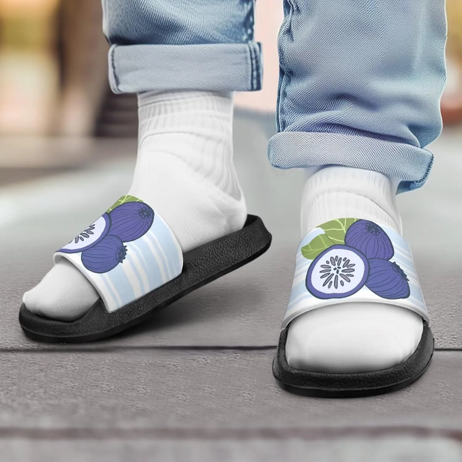 Kid Girls Slides Sandals For Kid Child Slippers Lightweight Non-slip Open Toe Comfy Shower Beach Funny Slide Sandals