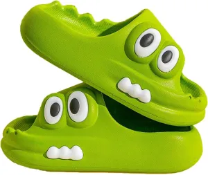 Kids House Slippers Boys Girls Cute Cartoon Animal Non-slip Water Shoes Unisex Child Comfy Quick Dry Summer Shower Sandals for Indoor Bathroom Outdoor Beach Swimming Pool