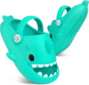 Kids Shark Slides丨Pillow Shower Sandals Quick Dry Slippers丨Toddler Boys Girls Comfy Cloud Slides丨Summer Non-Slip Thick Sole Beach Pool shoes
